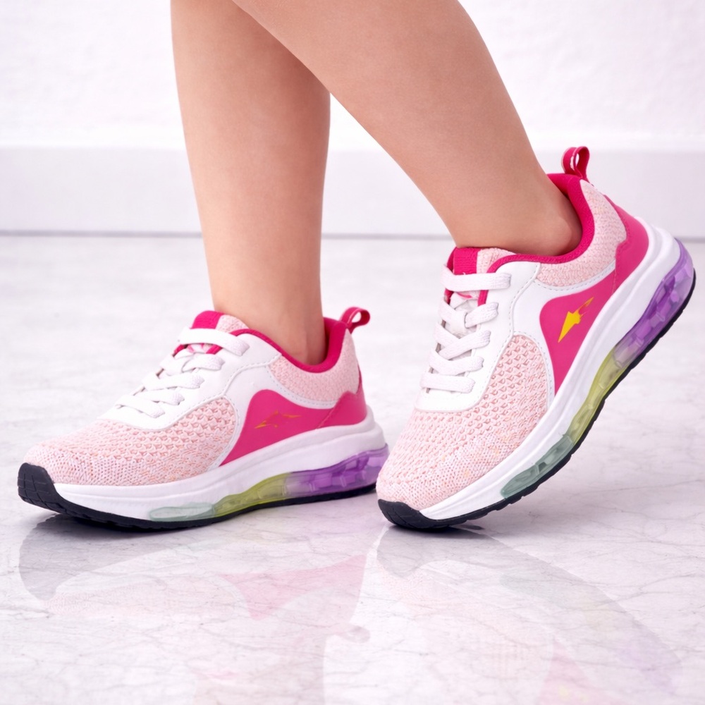 Avia Girls Size 1 Pink Memory Foam Sneakers